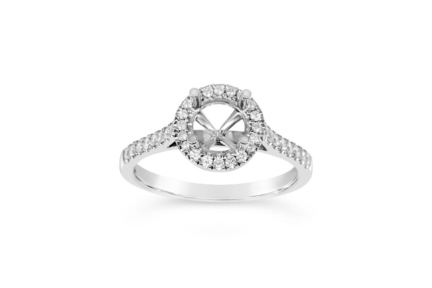 ROUND MICRO HALO/SHOULDERS RING