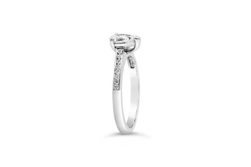 SINGLE STONE CHANNEL SET SHANK RING - Image 3