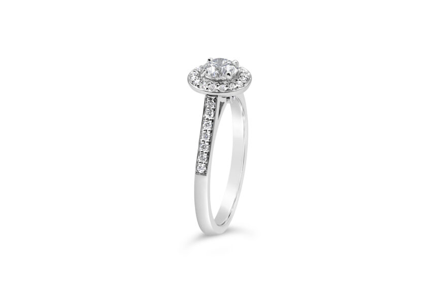 DIAMOND SURROUND DIAMOND SHOULDERS RING - Image 3