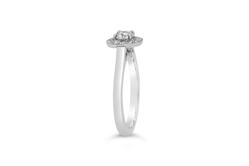 SINGLE STONE DIAMOND SURROUND RING - Image 3