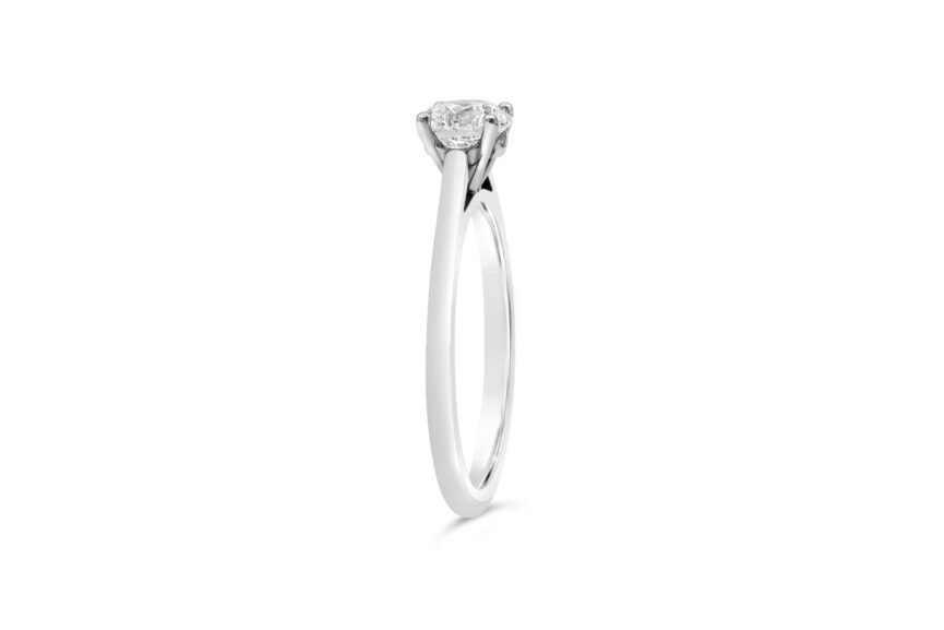 SINGLE STONE NARROW SHANK HAND WIRED RING - Image 3