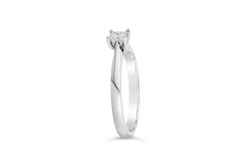 PRINCESS CUT SINGLE STONE RING(WRF) - Image 3