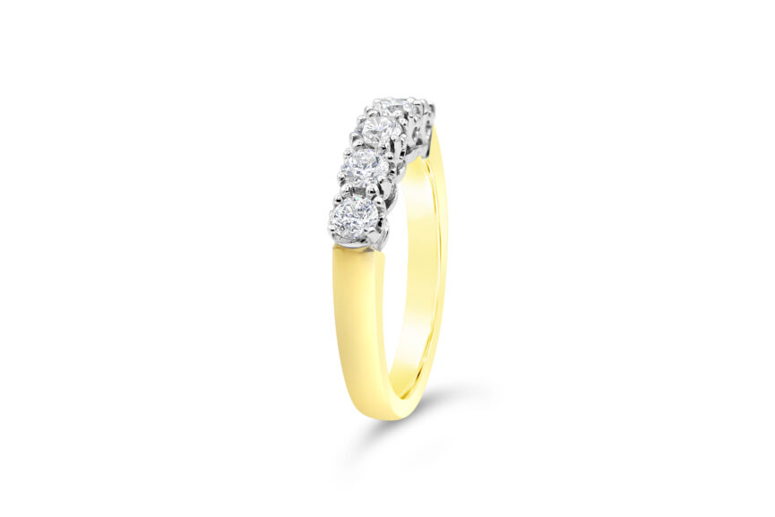 5 STONE 1/2 ETERNITY RING - Image 3
