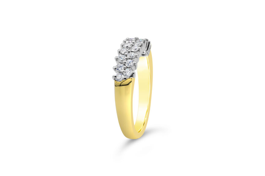 2 Row Half Eternity Ring - Image 3