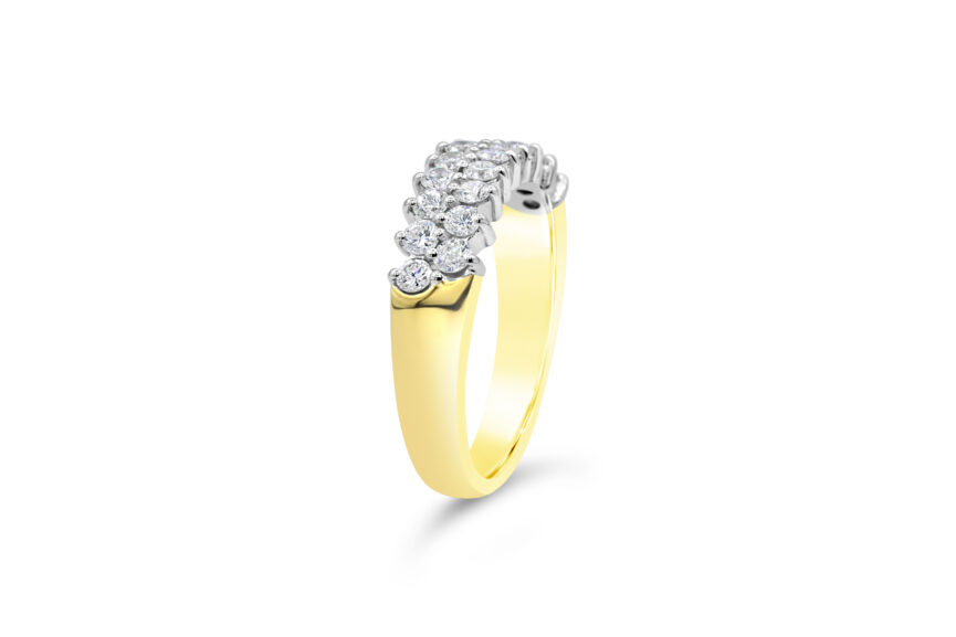 2 Row Half Eternity Ring - Image 4