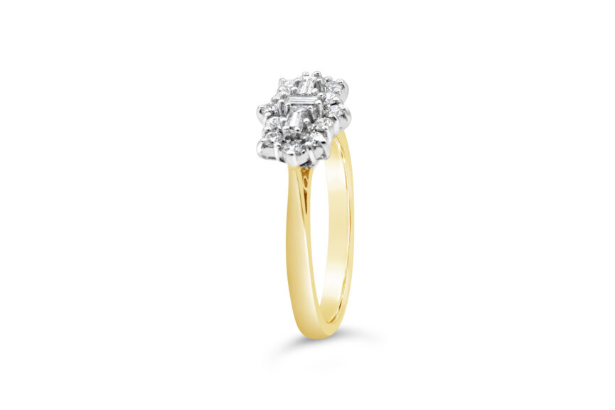 Baguette & Round Cluster Ring - Image 2