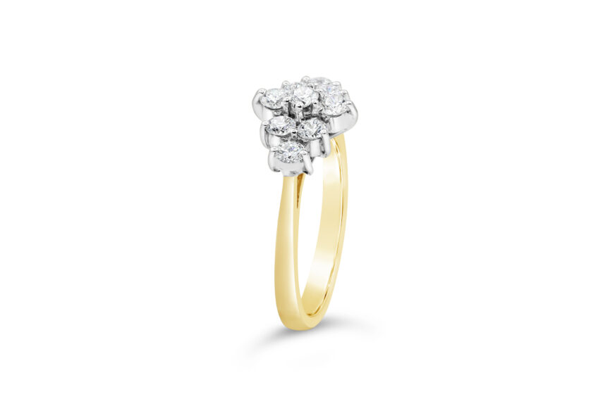 9 Stone Diamond Cluster Ring - Image 3