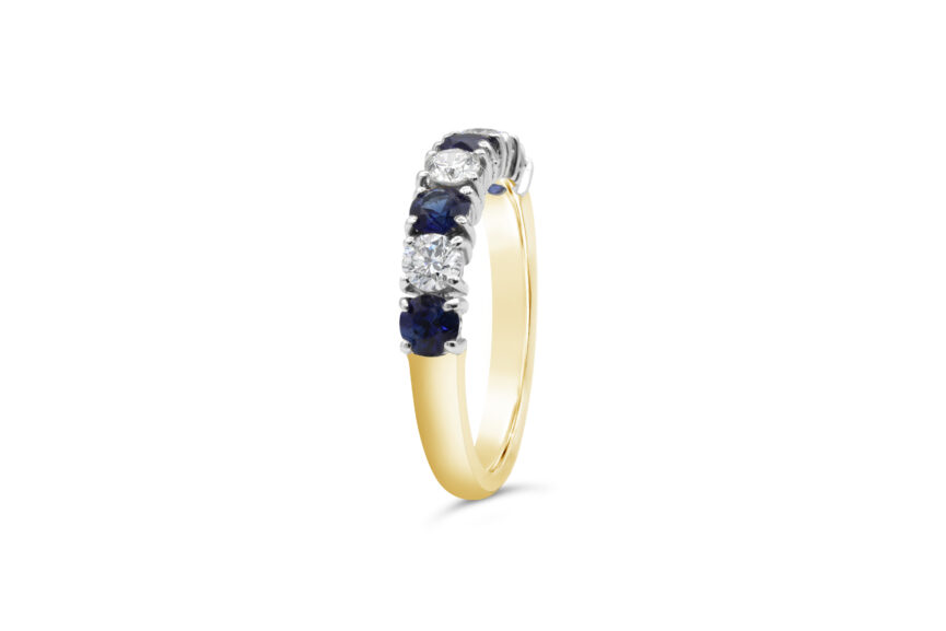 4 RUBY + 3 STONE DIAMOND RING - Image 11