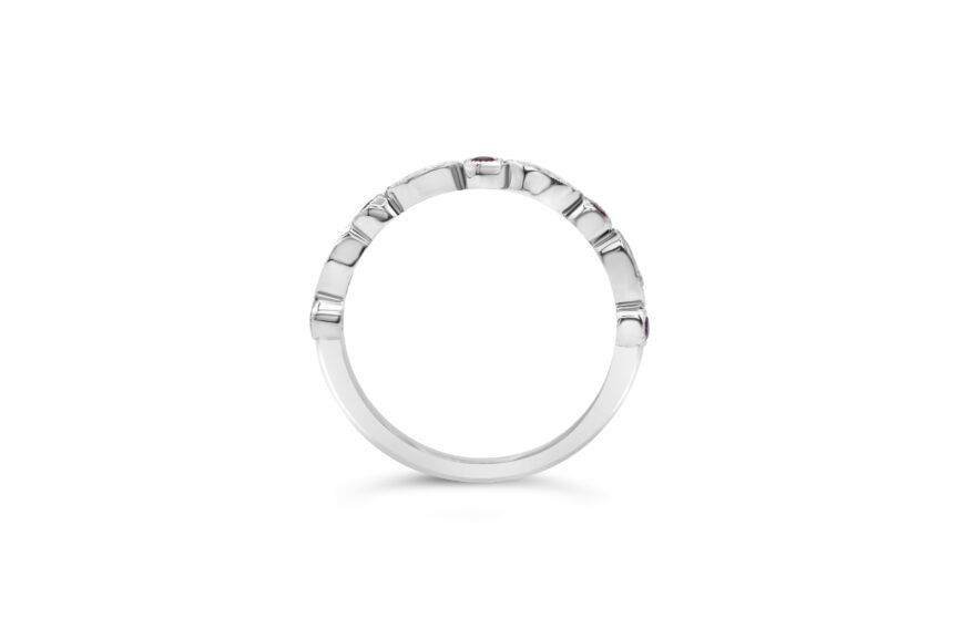 PAVE MILGRAIN WEDDING BAND - Image 2