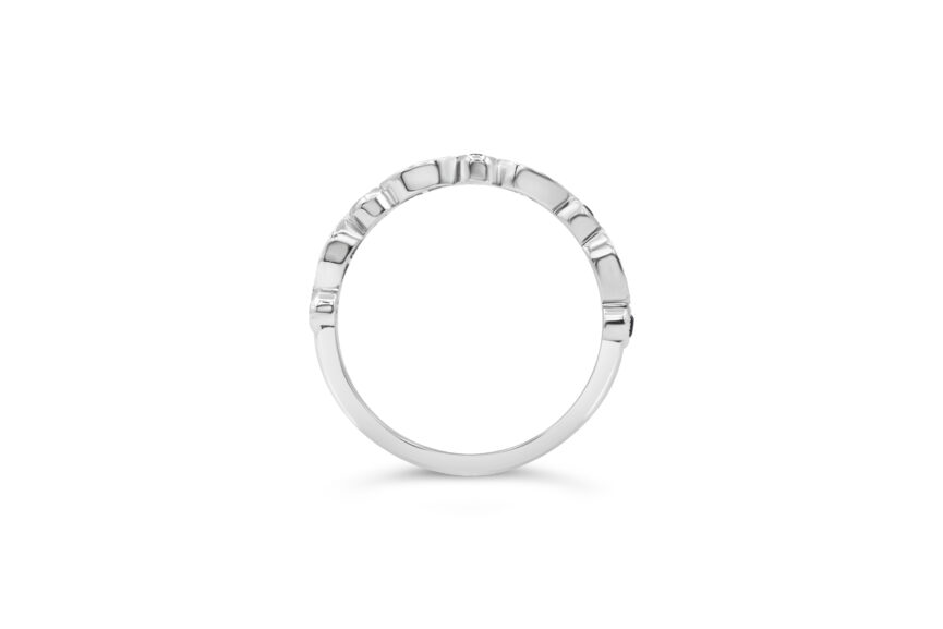 PAVE MILGRAIN WEDDING BAND - Image 2