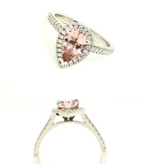 PEAR SHAPE MICRO HALO RING
